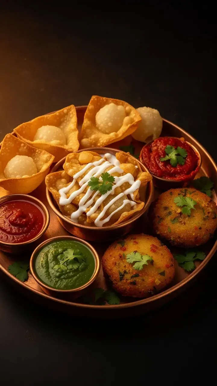 Chaat & Chatpata — Pani puri, three waters, crackled at the lip.