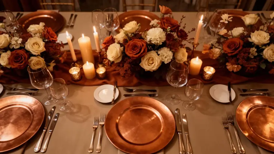 Beautifully styled banquet table