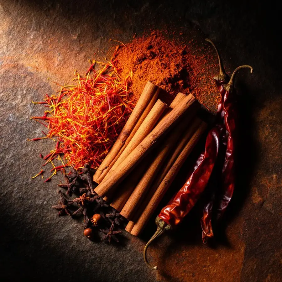 Spices ground by hand